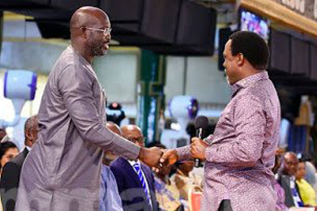 Liberia s Weah Visits Nigerian Church Ahead Of Re run The Citizen Liberia s Weah Visits Nigerian Church Ahead Of Re run The Citizen