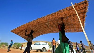 conflict sudan fleeing ethiopians refugees fled huts