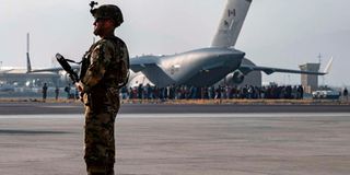 Kabul airport in Afghanistan