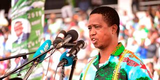Zambian President Edgar Lungu