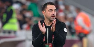 Al Sadd's coach Xavi Hernandez.