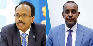 Somalia President Mohamed Abdullahi Farmaajo, Prime Minister Hussein Roble.