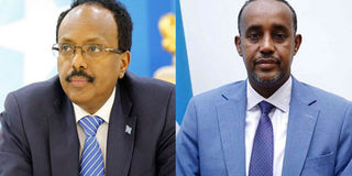 Somalia Mohamed Farmaajo and Hussein Roble.