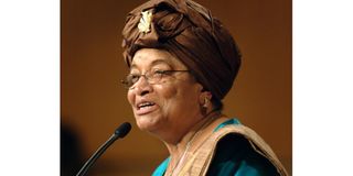 Liberia's former president Ellen Johnson Sirleaf.