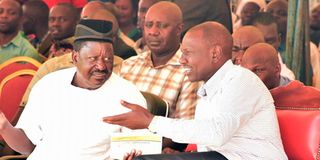 Deputy President William Ruto and former Prime Minister Raila Odinga.
