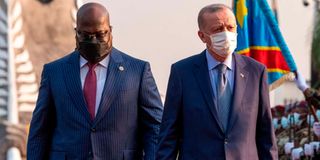 DRC President Felix Tshisekedi with Turkey Recep Tayyip Erdogan visit