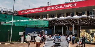 Entebbe Airport in Uganda on March 3, 2020.