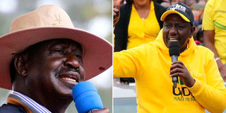 Presidential candidates Raila Odinga and William Ruto