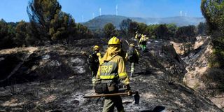 Wild fires as a result of climate change.