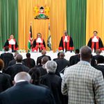 Supreme Court of Kenya judges during the hearing of the presidential election petition.