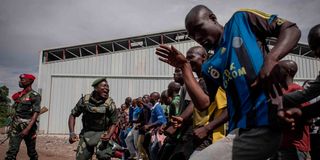 congolese dancing protecting goma airport from m23 rebels