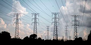 In this file photo taken on November 26, 2022, Electric poles are seen in Soweto.