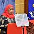 President Samia Suluhu Hassan delivers her maiden speech in Parliament in Dodoma on April 22, 2021. PHOTO FILE
