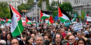 Palestinian flags