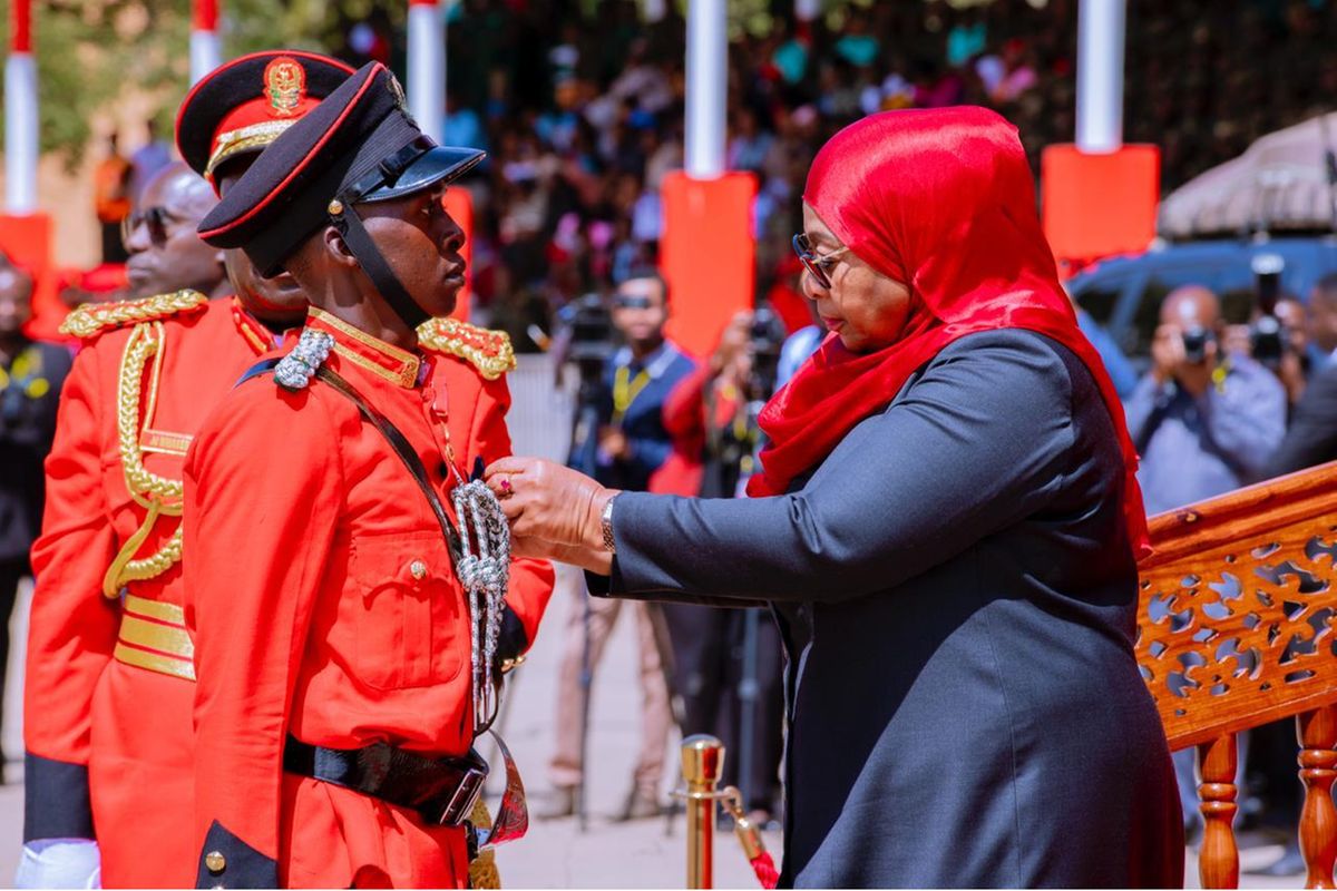Samia commissions 296 New Officers at the Military Academy in Monduli