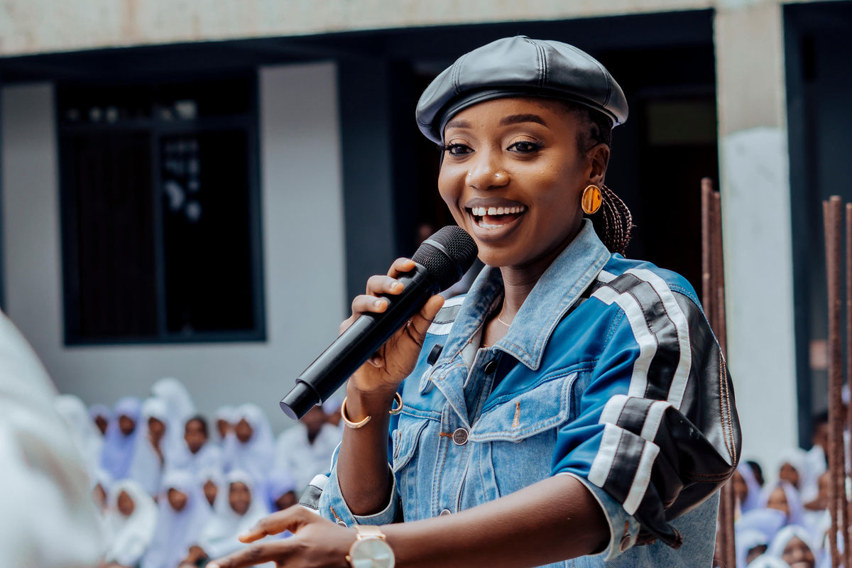 Frida Amani takes environmental campaigns to secondary schools, scouts young talent