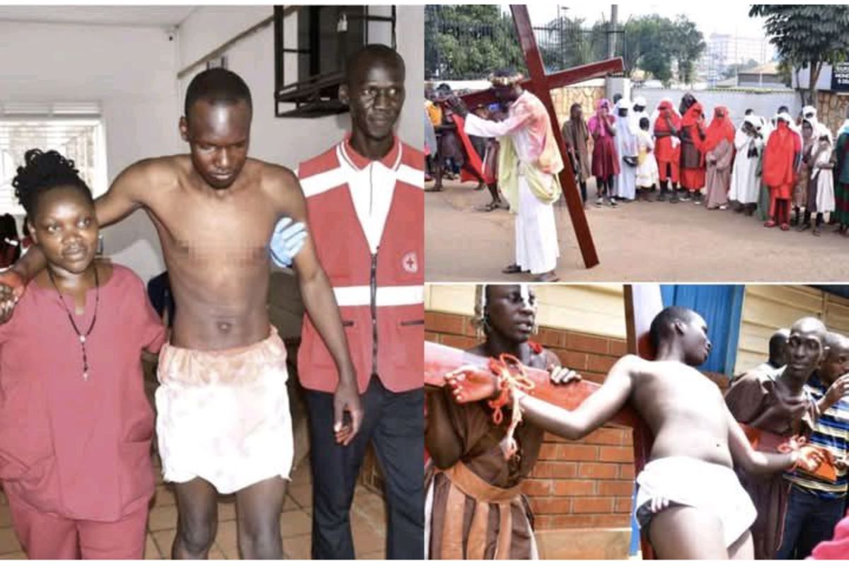 Acting turns real as Ugandan law student is beaten during Jesus reenactment