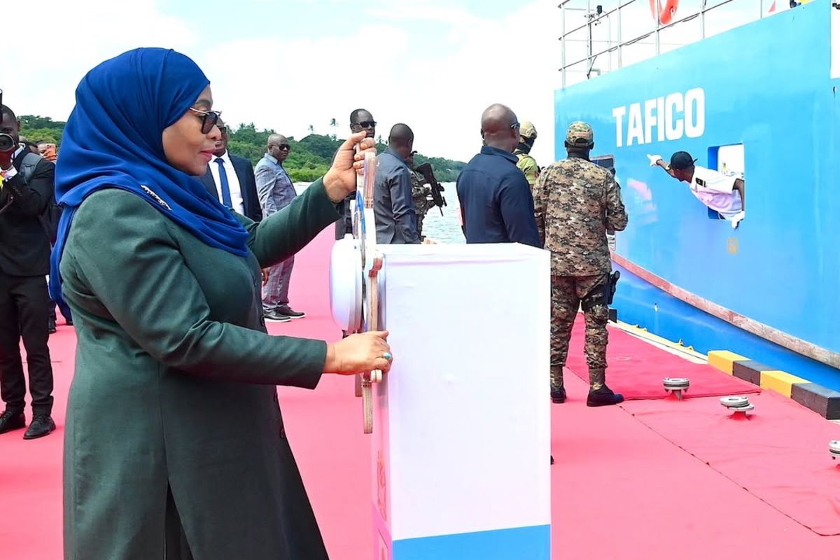 Samia launches Tanzania’s first deep-sea fishing vessel