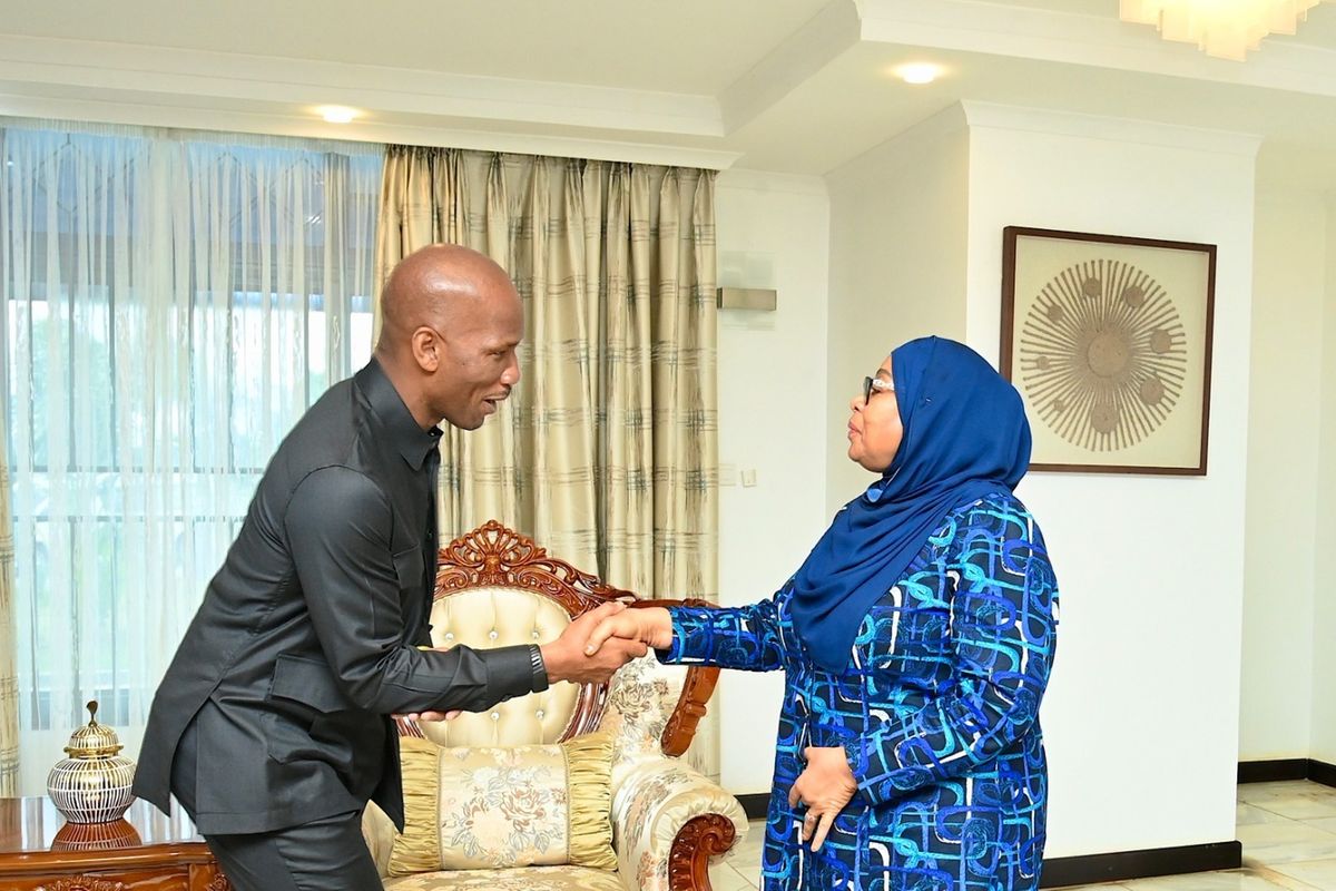 Samia invites Drogba to be Tanzania’s AFCON 2027 ambassador