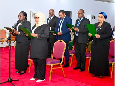 Samia swears in top officials, warns against favouritism
